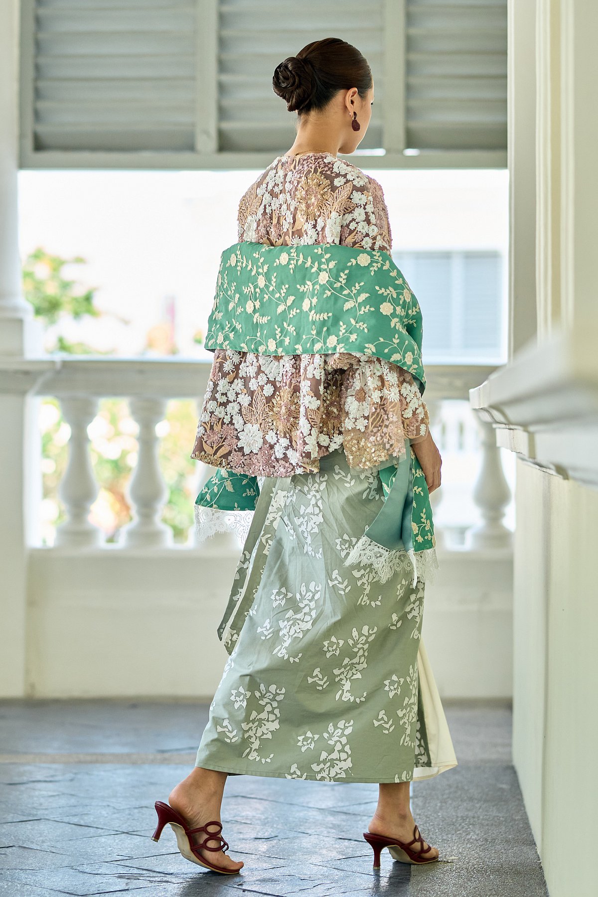 AMAYA BATIK SKIRT IN SAGE