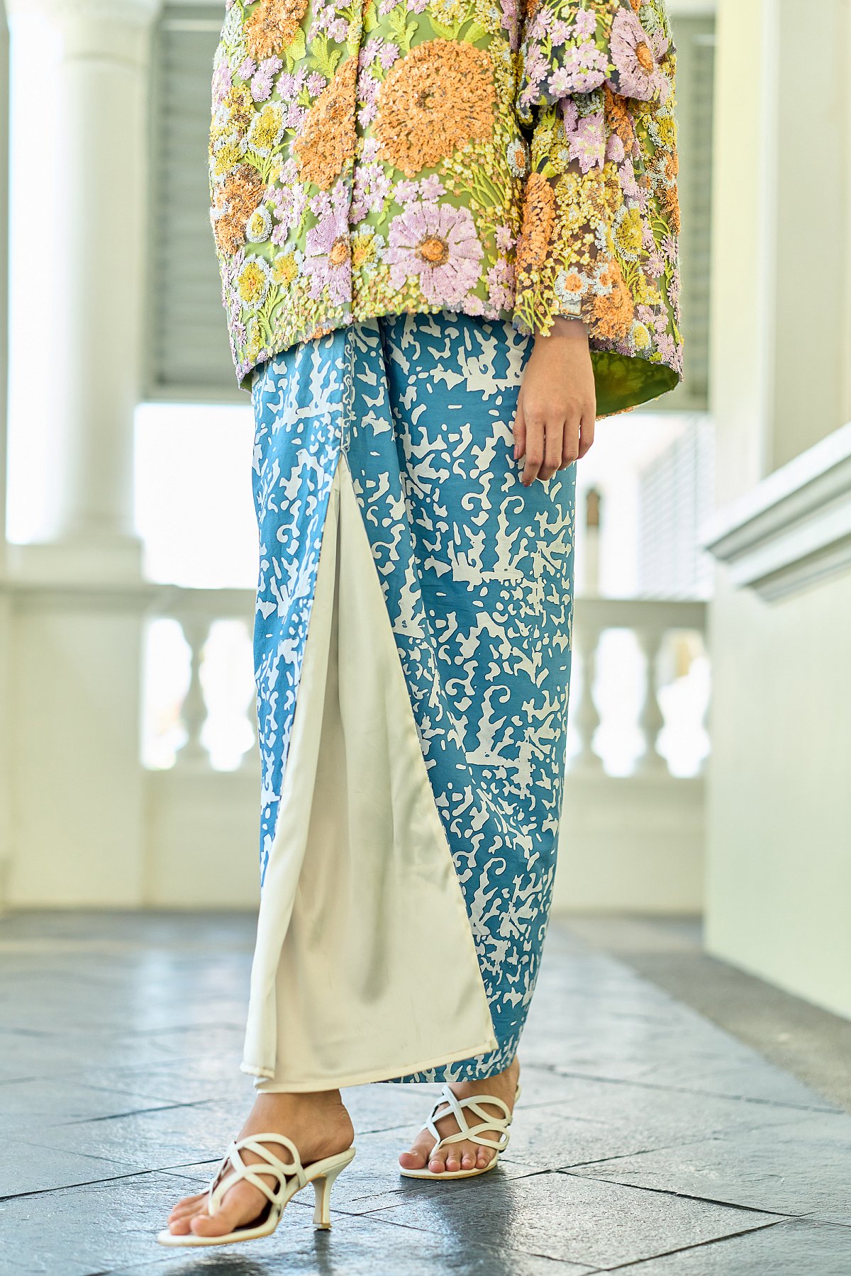AMAYA BATIK SKIRT IN TEAL