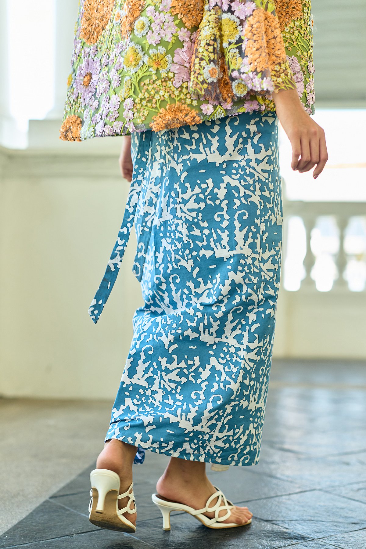 AMAYA BATIK SKIRT IN TEAL