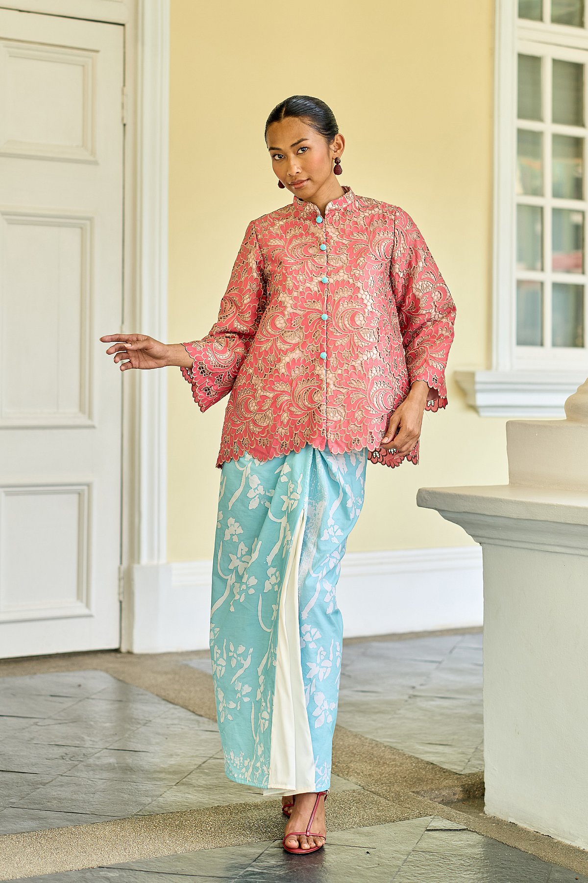AMAYA BATIK SKIRT IN TIFFANY