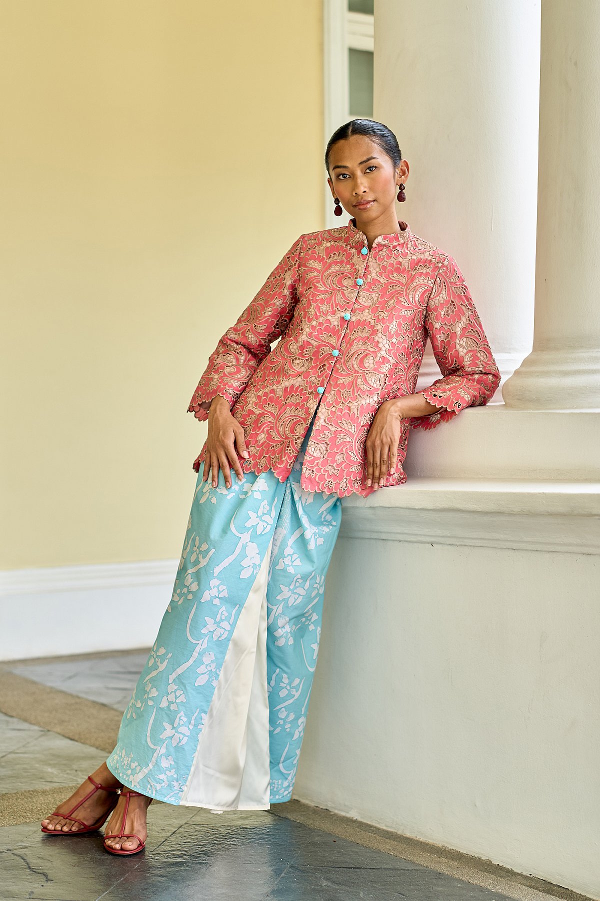 AMAYA BATIK SKIRT IN TIFFANY