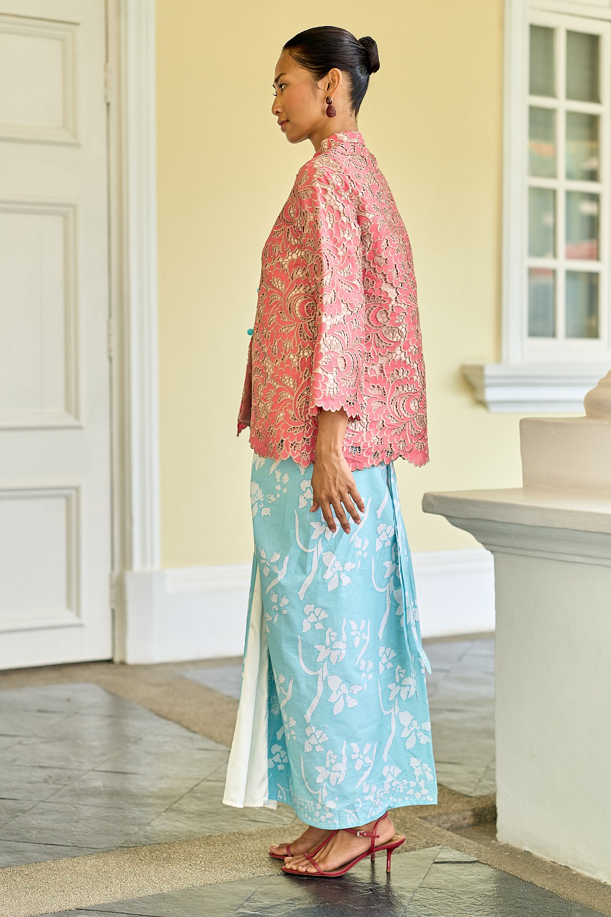 AMAYA BATIK SKIRT IN TIFFANY