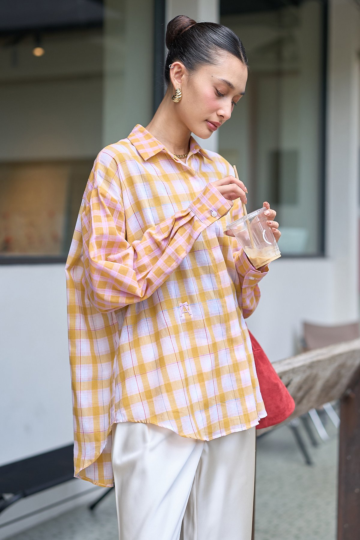 HEART TOP IN SUNLIT PLAID