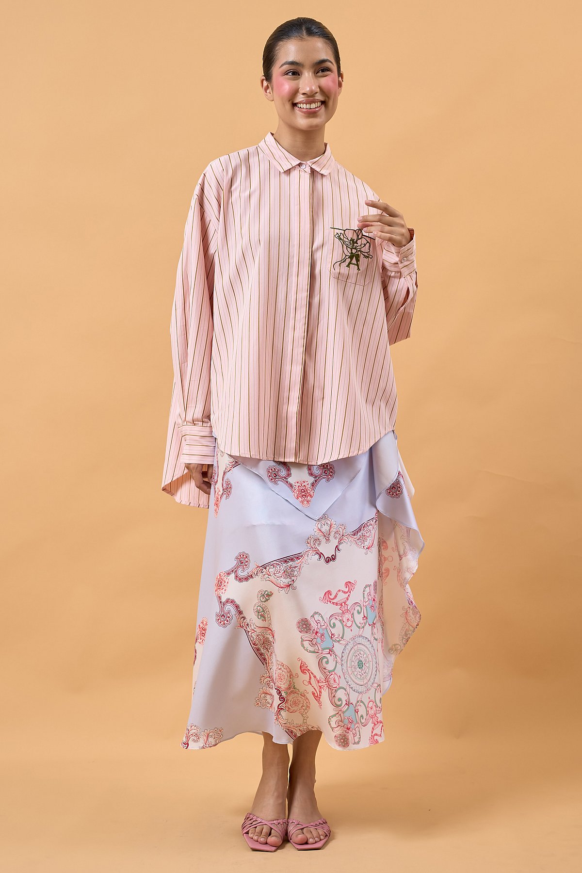 HEART TOP IN ROSE MATCHA
