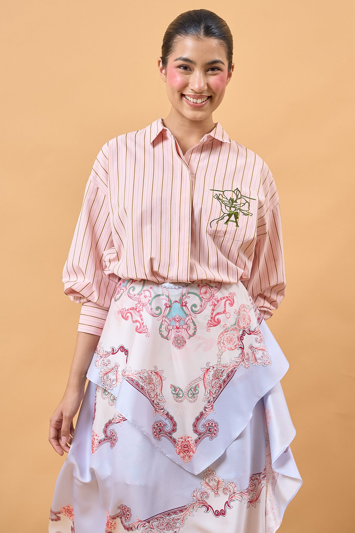 HEART TOP IN ROSE MATCHA