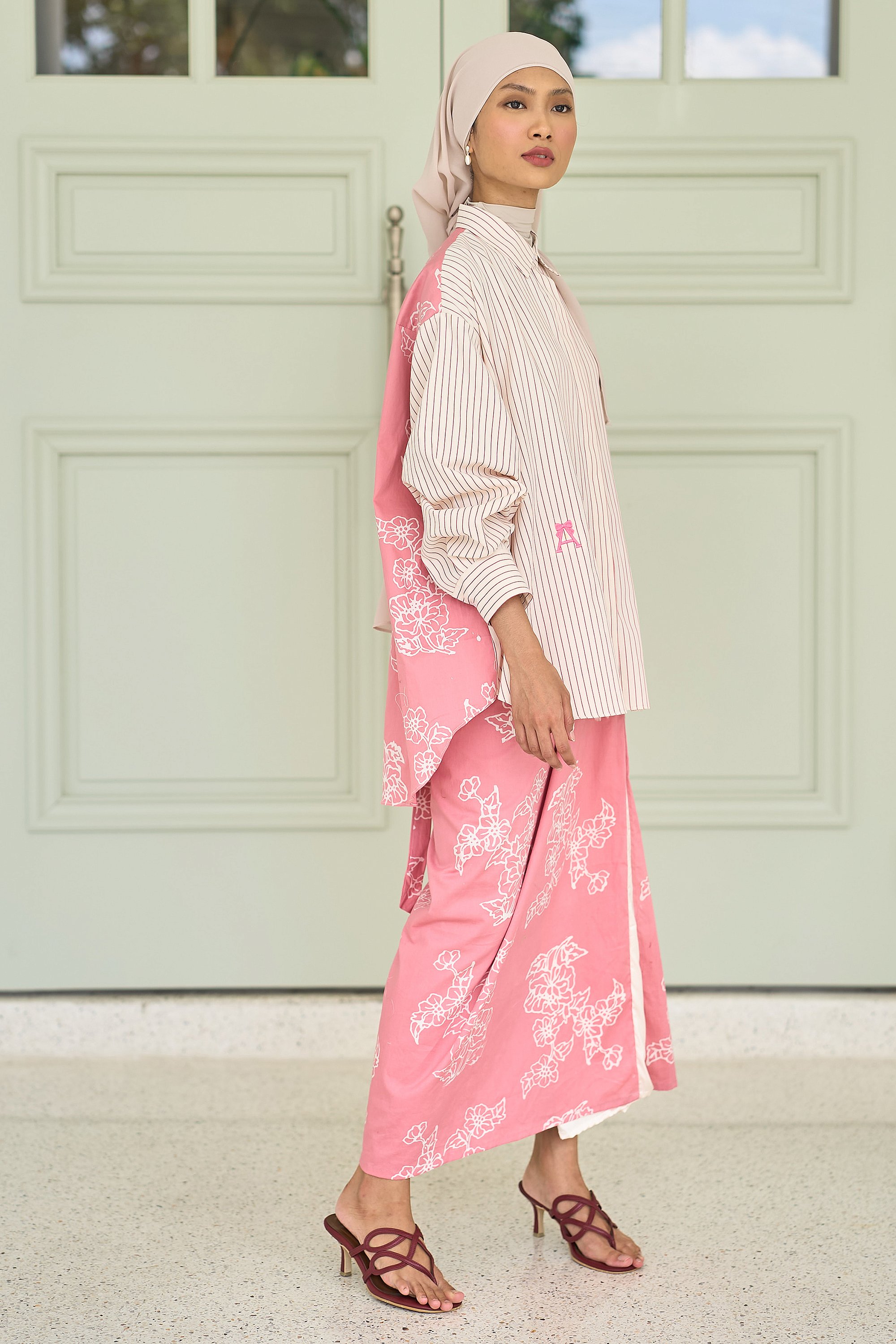 HEART TOP BATIK HIBISCUS