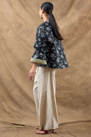 AMAYA TOP IN COTTON DARK