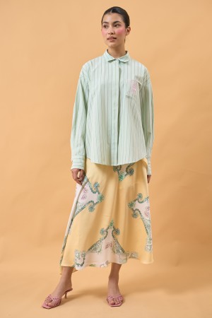 HEART TOP IN MINT LATTICE