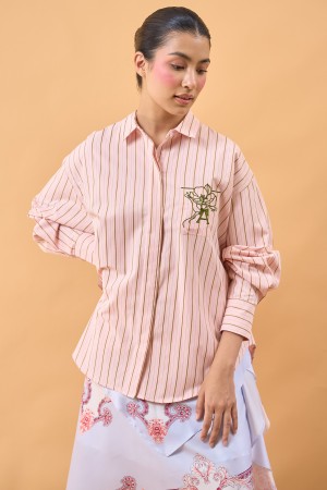 HEART TOP IN ROSE MATCHA