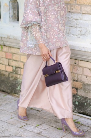 AMAYA SKIRT IN TAUPE SILK