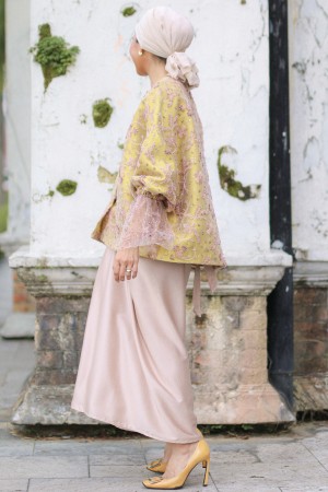AMAYA SKIRT IN TAUPE SILK