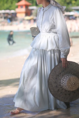 MALAI SKIRT IN SEAFOAM