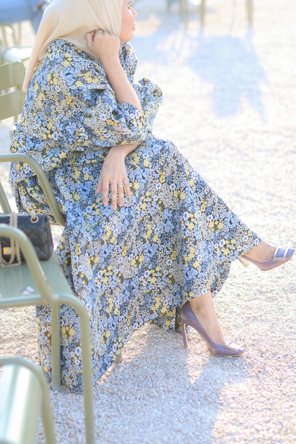 FLEUR FULL SKIRT IN BLUE