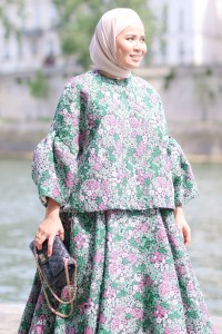 FLEUR TOP IN GREEN
