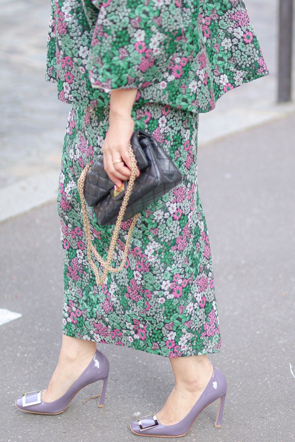 FLEUR PENCIL SKIRT IN GREEN
