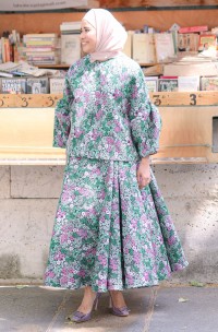 FLEUR TOP IN GREEN