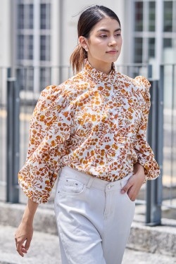 CAMILLE TOP IN AMBER KISS