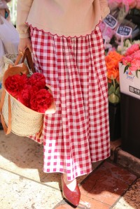 AIX CHECKERED SKIRT IN MAROON