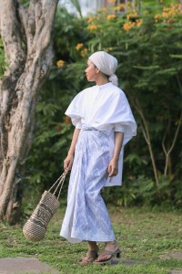 AMAYA SKIRT IN LACEY GREY