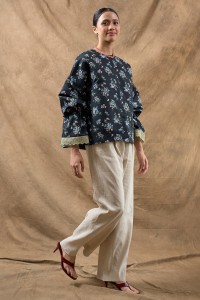 AMAYA TOP IN COTTON DARK