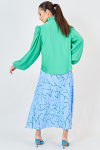 CAMILLE TOP IN KELLY GREEN