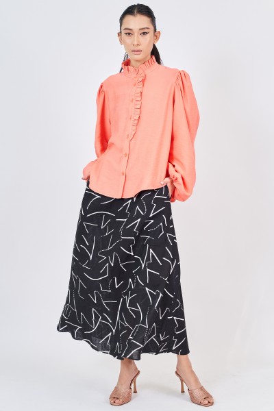 CAMILLE TOP IN CORAL