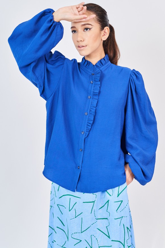 CAMILLE TOP IN ROYAL BLUE