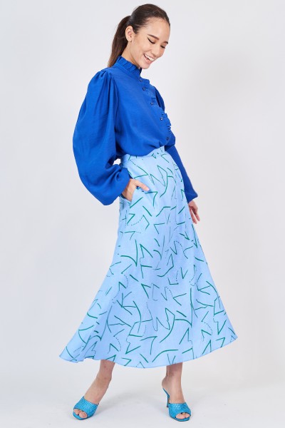 CAMILLE TOP IN ROYAL BLUE