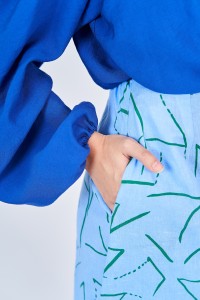 CAMILLE TOP IN ROYAL BLUE