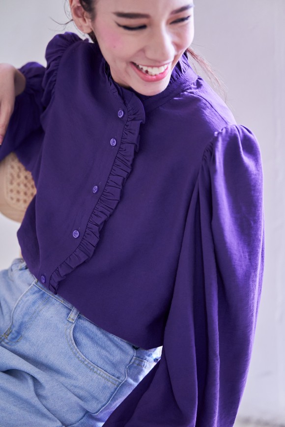 CAMILLE TOP IN ROYAL PURPLE