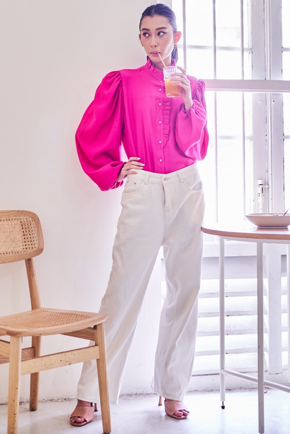 CAMILLE TOP IN FUCHSIA