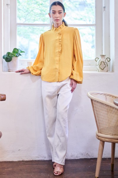 CAMILLE TOP IN MUSTARD