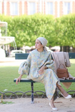 FLEUR PENCIL SKIRT IN SKY