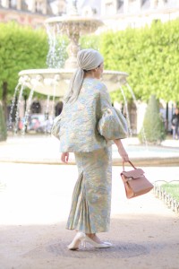 FLEUR PENCIL SKIRT IN SKY