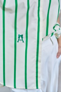 HEART TOP IN STRIPED GREEN