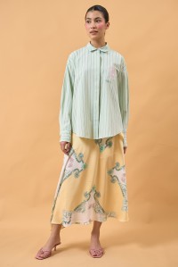 HEART TOP IN MINT LATTICE
