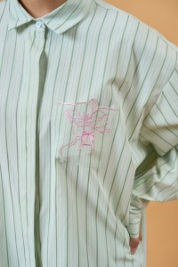 HEART TOP IN MINT LATTICE