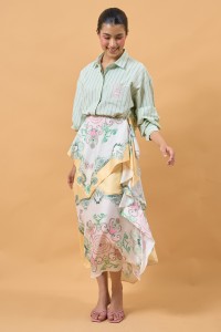 HEART TOP IN MINT LATTICE