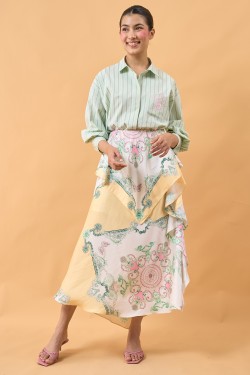 HEART TOP IN MINT LATTICE