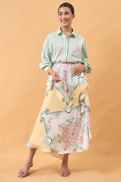 HEART TOP IN MINT LATTICE
