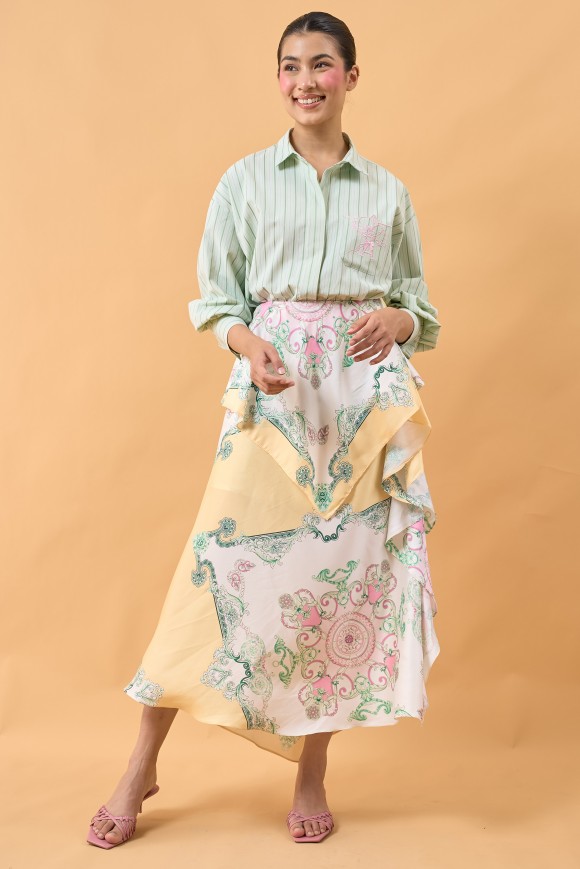 HEART TOP IN MINT LATTICE
