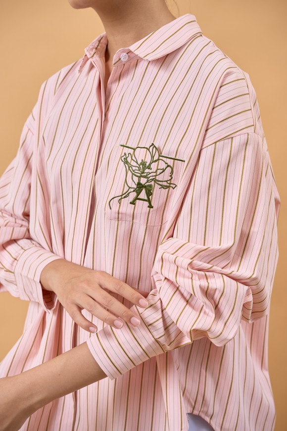 HEART TOP IN ROSE MATCHA