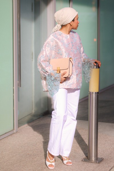 AMAYA TOP IN FULL BEADED BLUSH