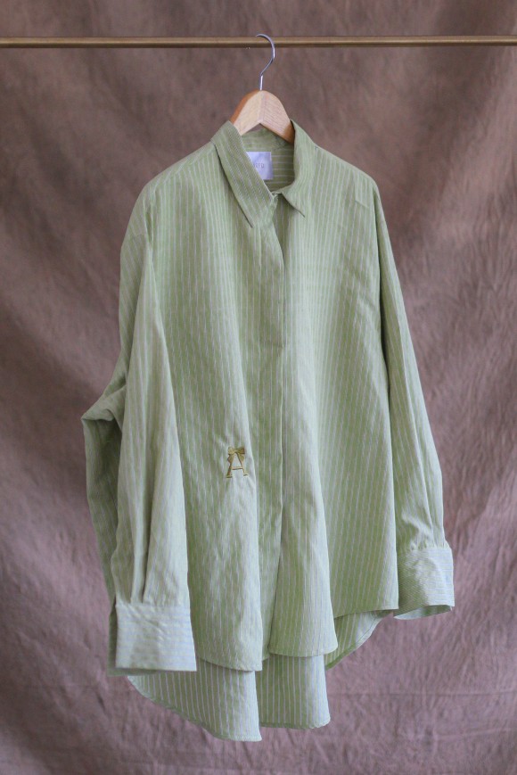 HEART TOP IN MOSS GREEN