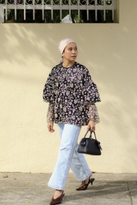 AMAYA TOP IN FULL BEADED BLACK