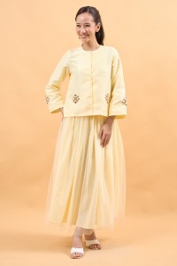 LUNA SKIRT IN BUTTER YELLOW