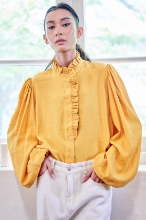 CAMILLE TOP IN MUSTARD