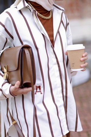 HEART TOP IN STRIPED CHOCOLATE