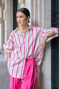 HEART TOP IN STRIPED PINK