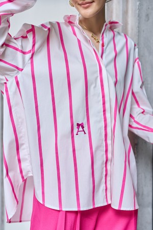 HEART TOP IN STRIPED PINK